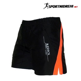 Мъжки спортни шорти REDICS 200083, черни с оранжево, полиестер