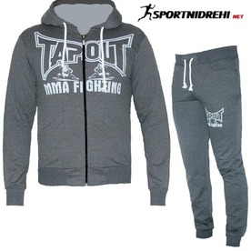 Мъжки спортен екип TAPOUT MMA, тъмно сив, памук и ликра