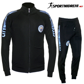 Мъжки футболен екип FC MANCHESTER CITY, черен, полиестер