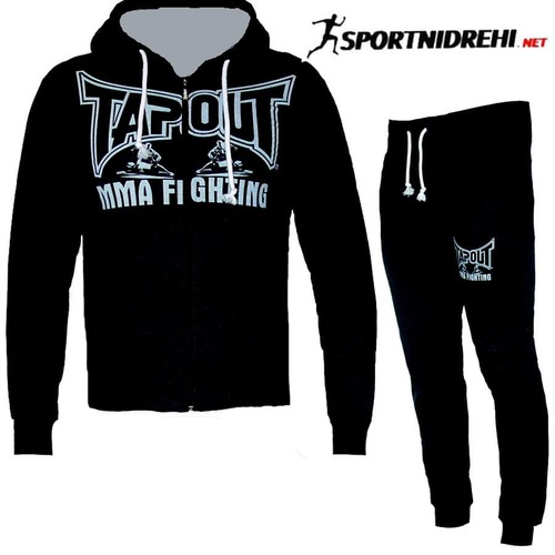 Мъжки спортен екип TAPOUT MMA, черен, памук и ликра, с качулка