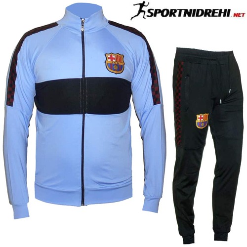 Мъжки футболен екип FC BARCELONA, светлосин с черно, полиестер