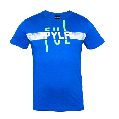 Мъжка тениска PLAYFUL, 100 % памук,  синя.