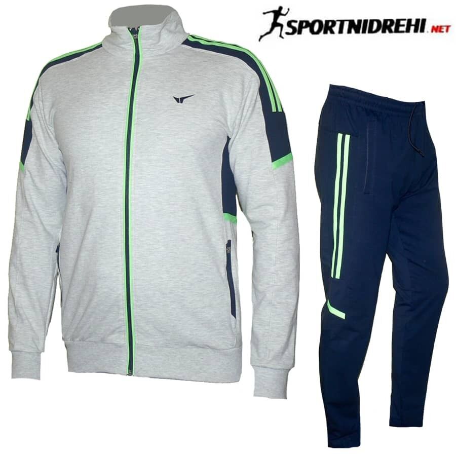 Мъжки спортен екип REDICS 220002, светлосив с тъмносиньо