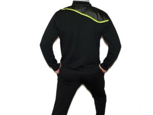 Мъжки спортен екип QUICK 2, черен със сиво и електриково зелено