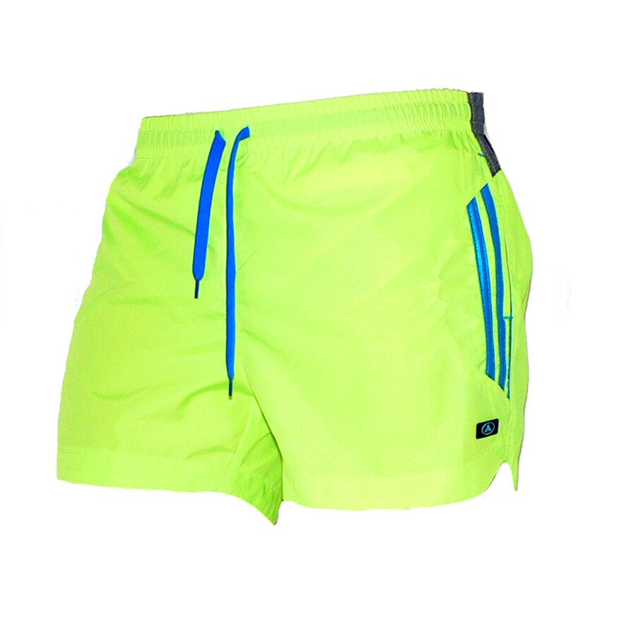 Мъжки бански RAYMOND 143, електриково зелени със синьо