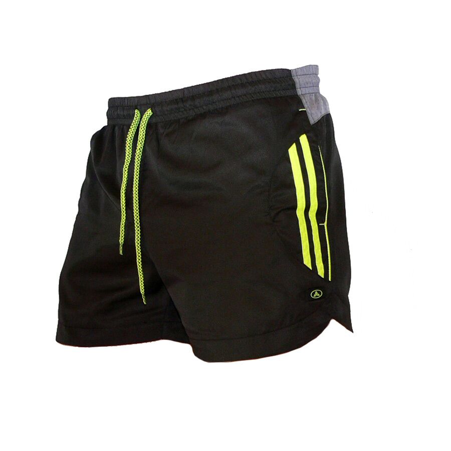 Мъжки бански RAYMOND 143, черни с електриково зелено