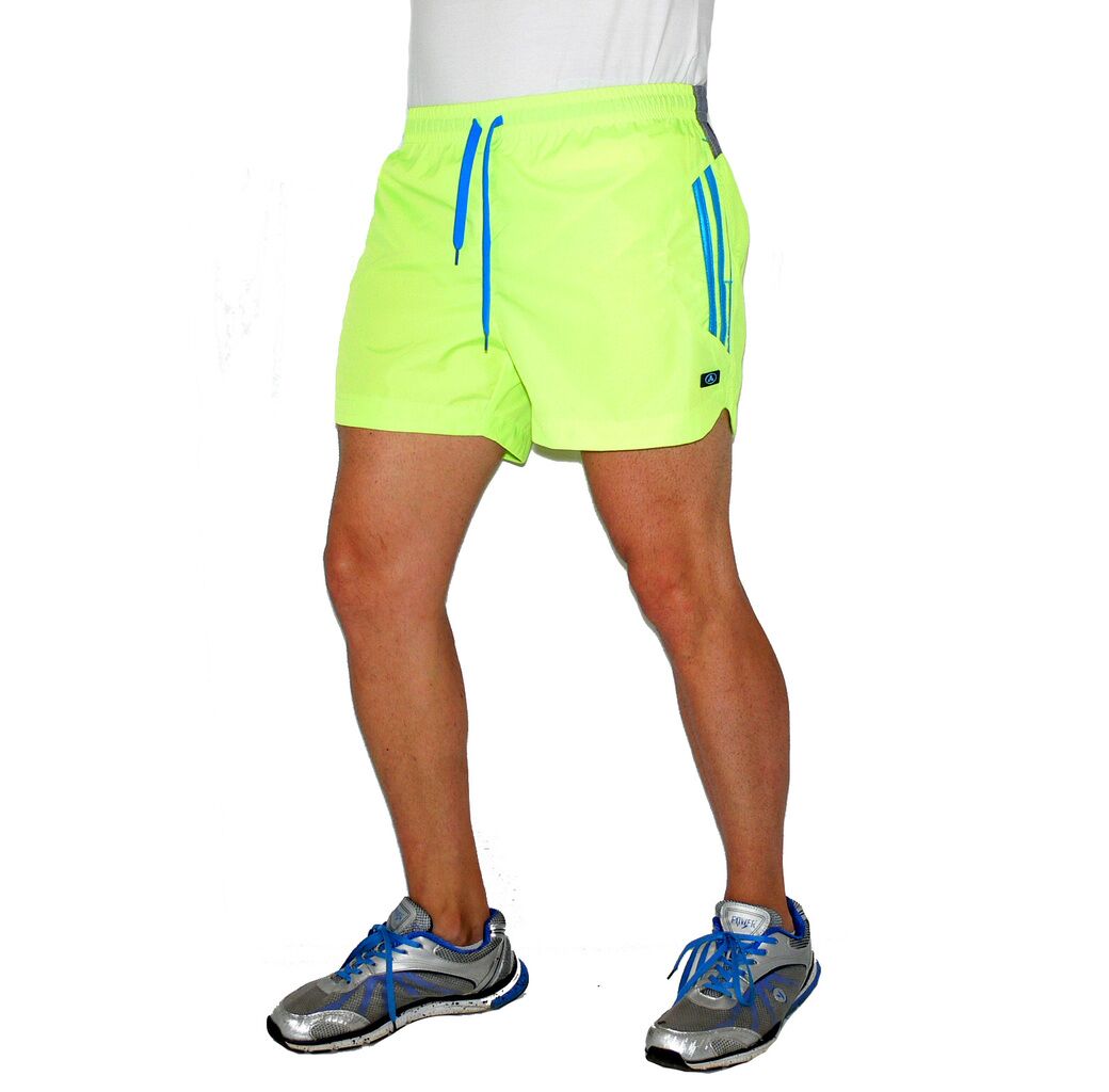 Мъжки бански RAYMOND 143, електриково зелени със синьо - Image 2