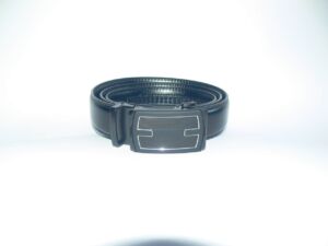 Мъжки спортен колан, черен, естествена кожа